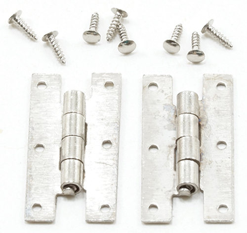 H Hinges With nails, 4Pk, Satin Nickel